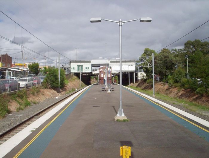 
The view looking down the line away from the city.
