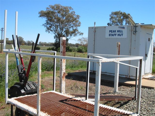 All that remains of the station is the staff hut and lever frame platform.
