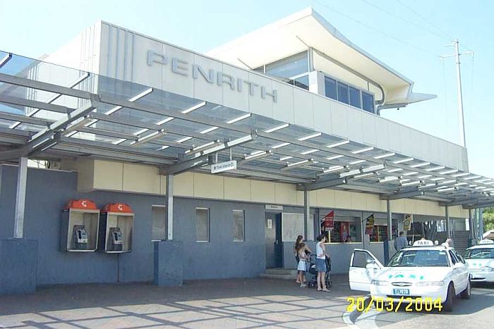 
The modern southern road-side approach to the station.
