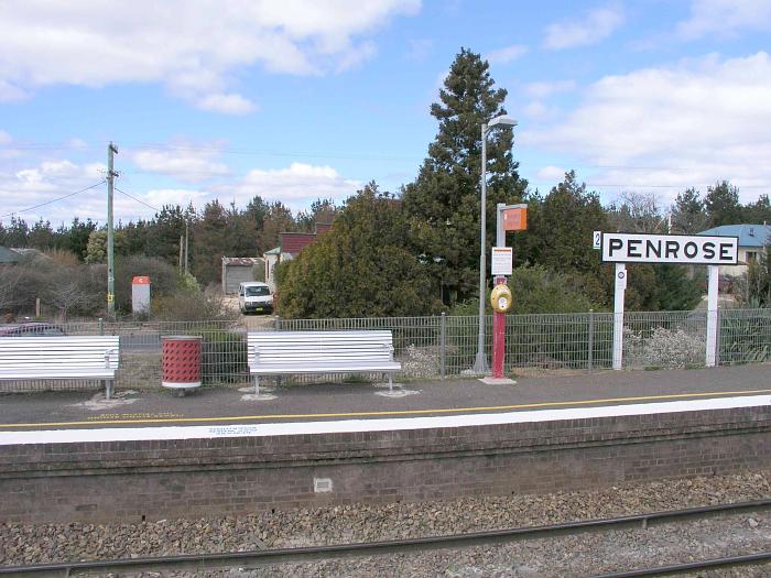 
The modern furniture and help point on the down platform.
