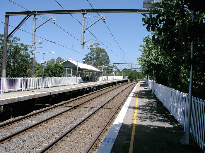 
The view looking south along the platforms.
