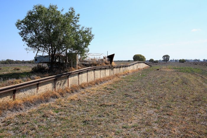 The view looking along the loading bank.