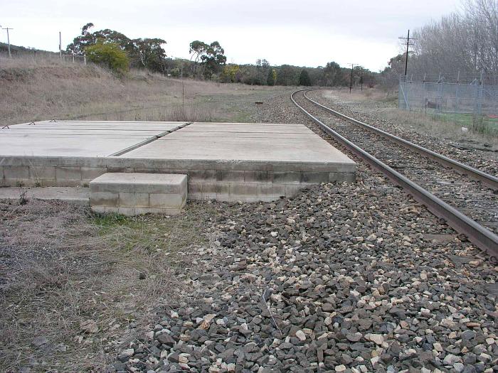 The view looking south towards Wallerawang from the one-time station location. 