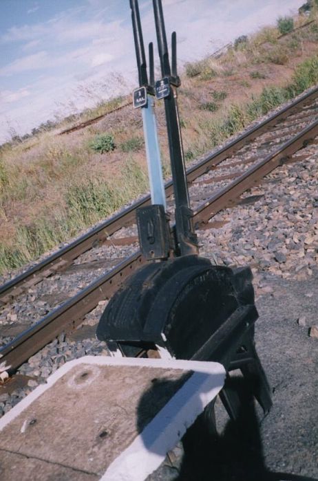 
The A lever frame, controlling the southern end of the wheat siding.
