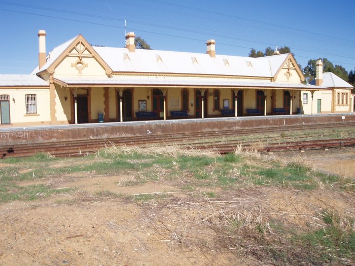 The view looking across towards the station.