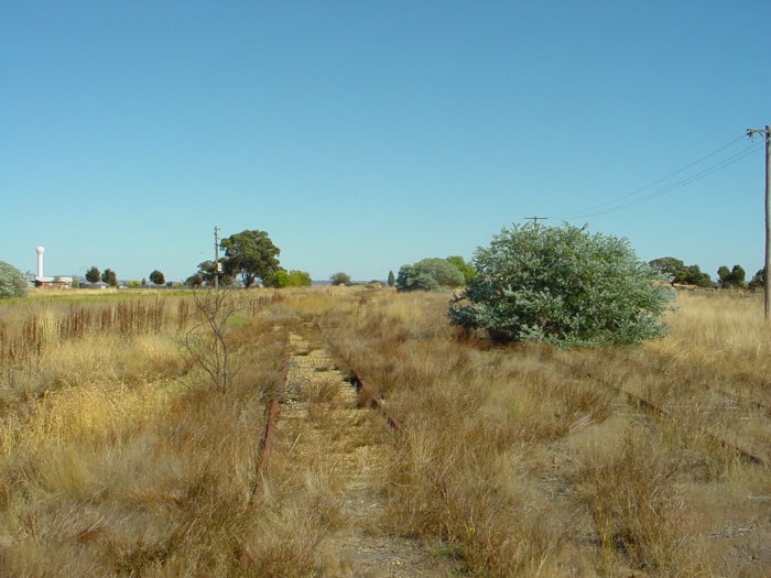 
The view looking towards the terminus of the short dead end siding.
