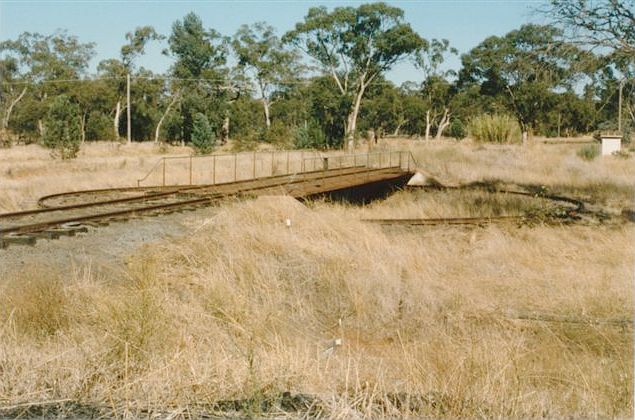 The turntable, looking in a southerly direction.
