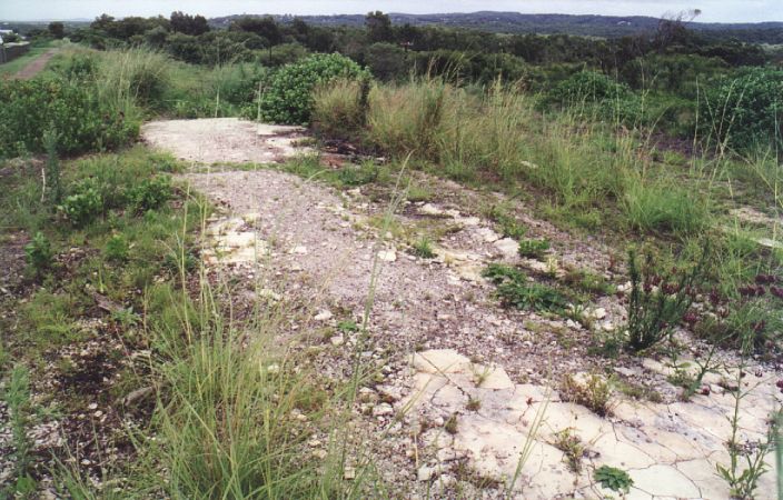 
The concrete base is all that remains of the shelter and signal box.
