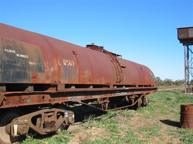 
A closer view of the abandoned water gin.
