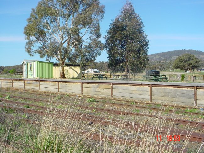 
A view of the staff hut on the platform.
