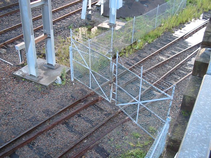 
The locked gates at the entrance to Toll's Siding.
