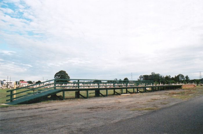 
The platform has been extended north with a wooden structure.
