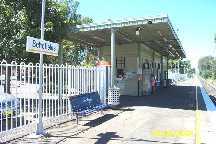 
The modern station building.
