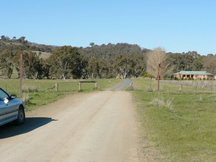 The level crossing just to the north of the location.