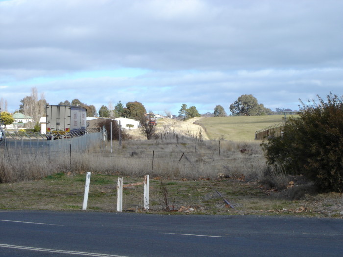 The view looking south towards the siding location.