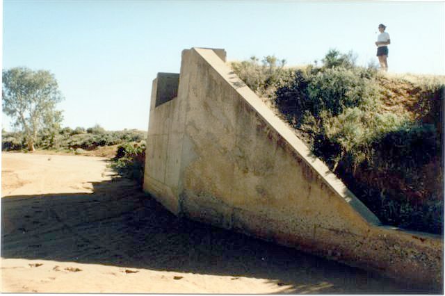 A bridge abutment on the Broken Hill side of Silverton.