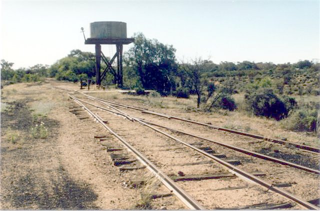 The view looking west towards the small water tank.