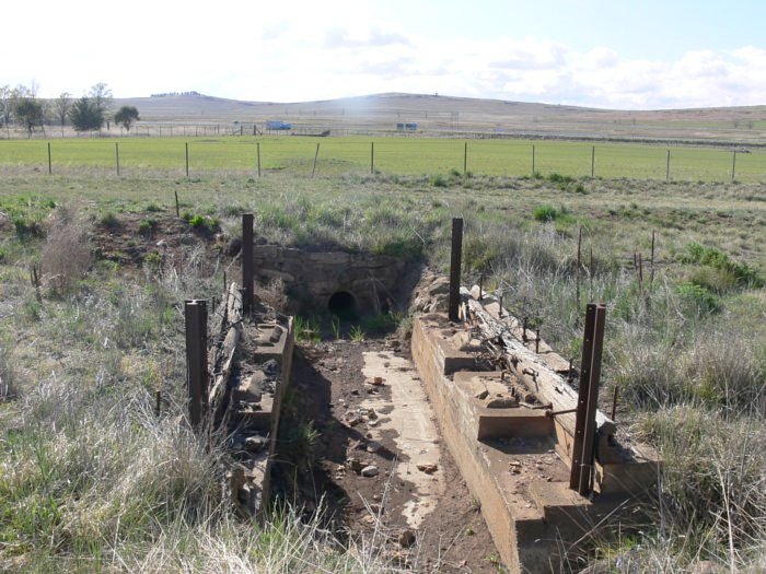 The remains of a culvert on the branch line.