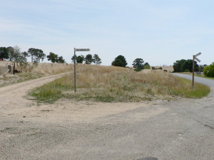 The sleeper platform was located in the long grass on the right hand side of the line. This is the view looking towards Boorowa.