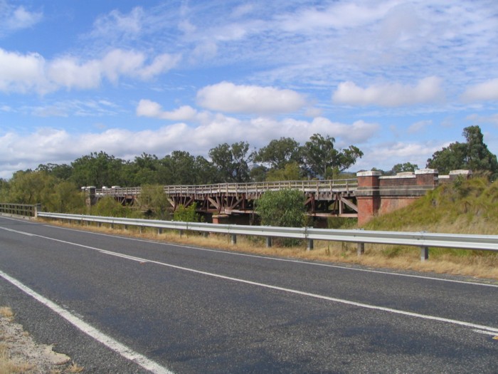 The view looking south at the historic timber truss bridge just to the north of Sunnyside.