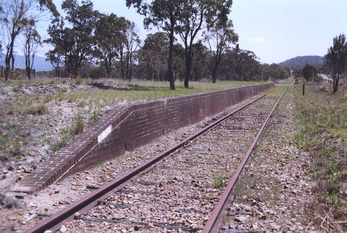 The view looking north along the platform.