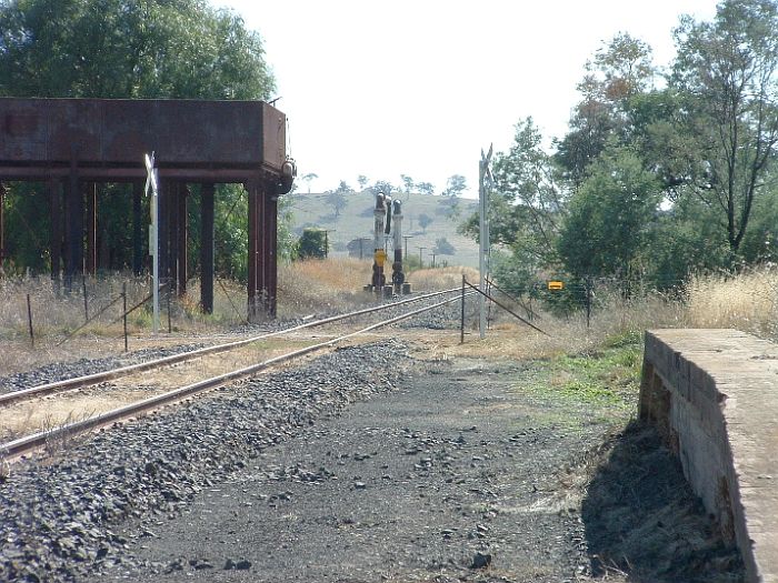 
The view looking north showing the larger water tank and associated water
columns.
