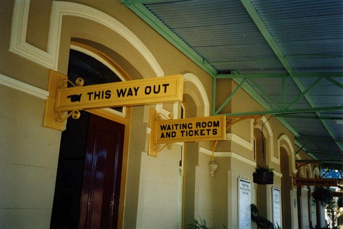 
Restored platform signs.
