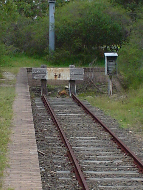 The buffers at the end of the branch line.