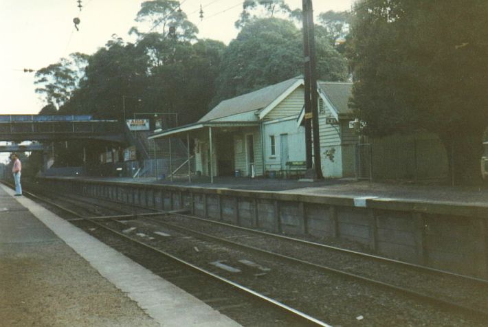 
The view looking south along the down platform.
