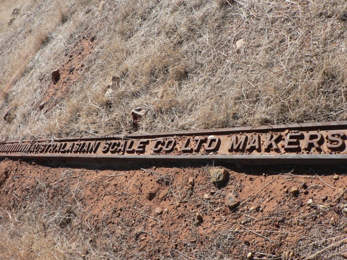 A closer view of the weighbridge remains.