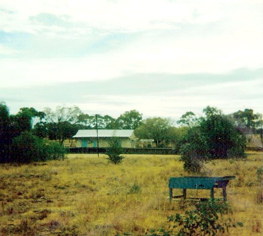 The view looking across at the one-time station building.