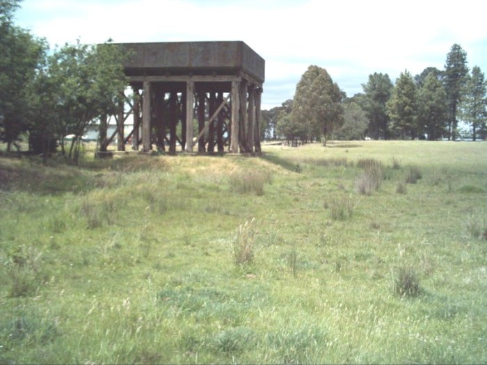 The elevated water tank still looks reasonable though the water column is long gone.