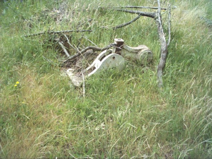 The remains of one of the points levers.