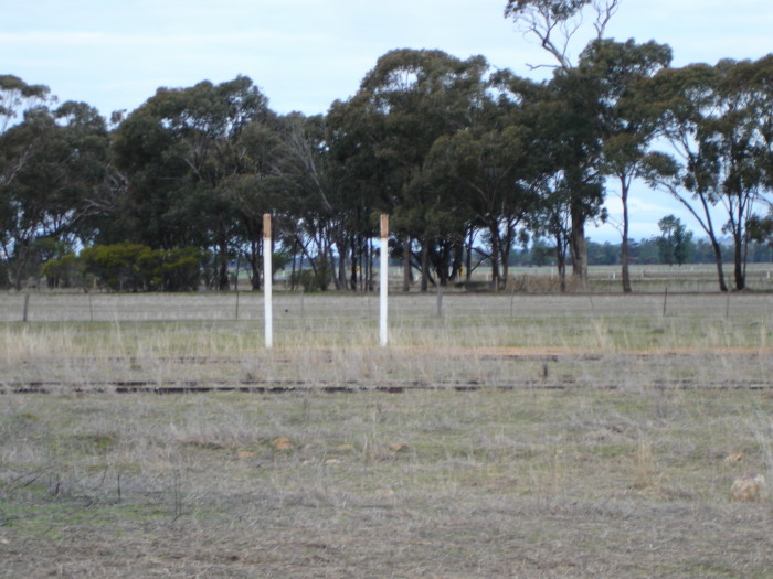 Only the posts for the name board remain of the station.