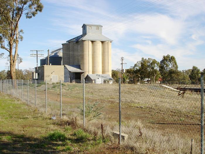 The looking past the platform to the silos.