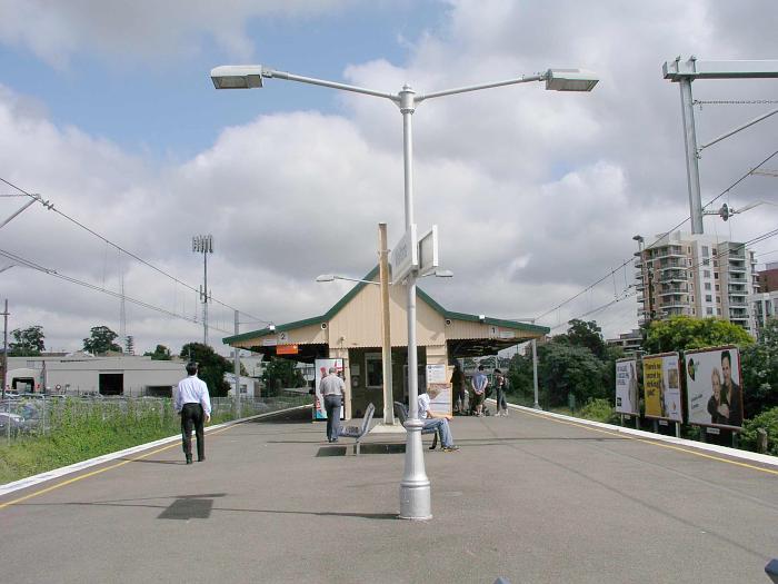 
The view looking north along the platform.
