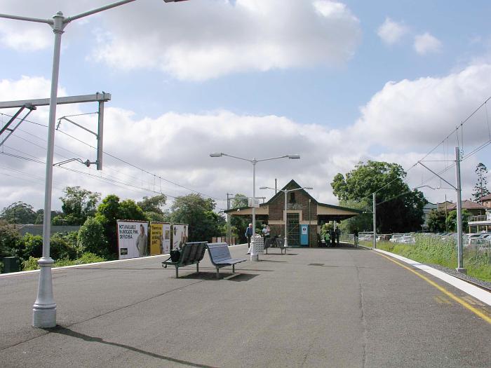 
The view looking south along the platform.
