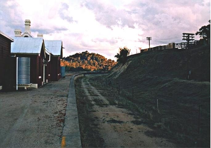 
The back platform at the station, with its track now lifted.
