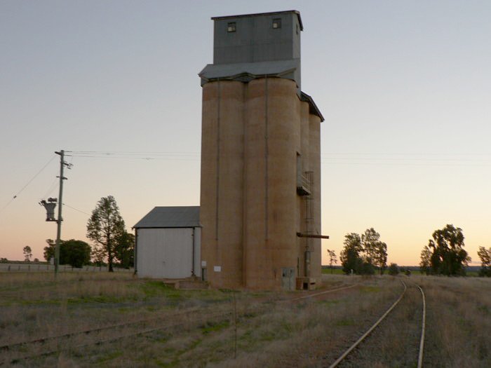 The view looking west towards the silo.