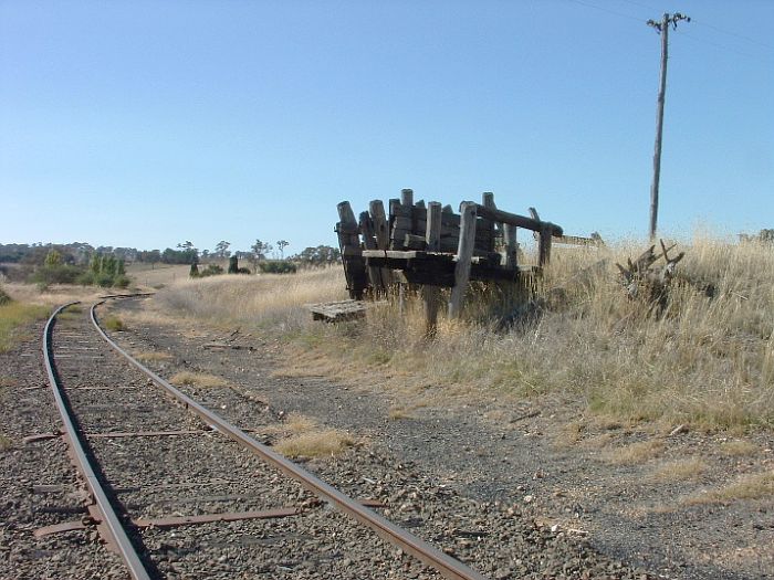 
The remains of a cattle loader at the down (west) end of the yard.
