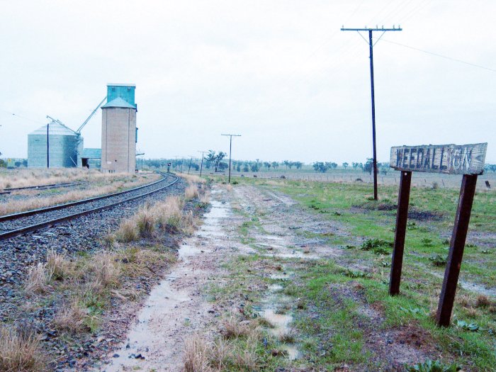 The view looking north along the former station.