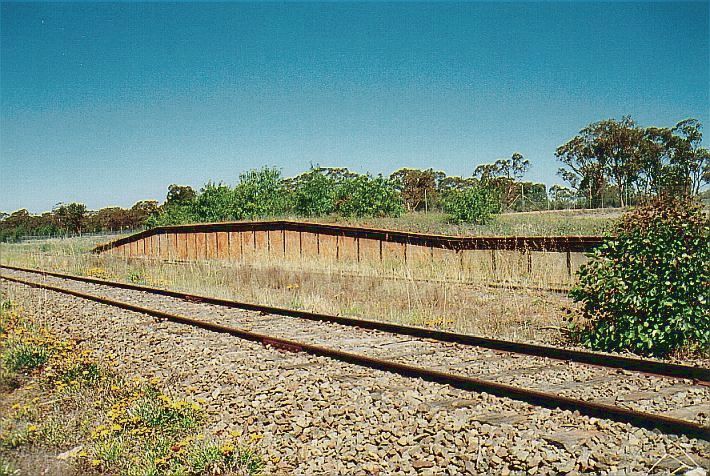 
A view of the goods bank opposite the station.
