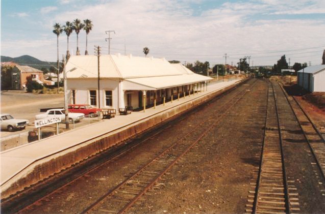 The view looking north from the footbridge.