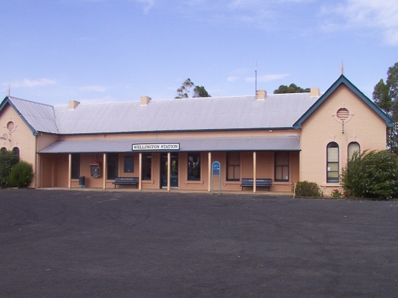 The road-side view of the station.