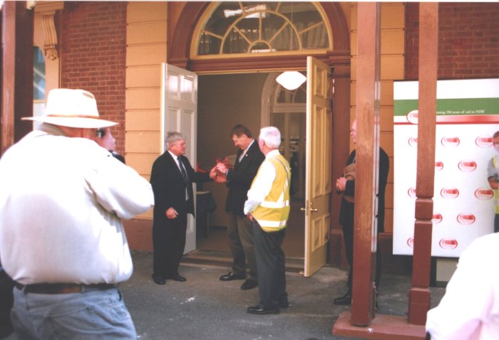 The opening of the Australian Railway Monument at Werris Creek station.