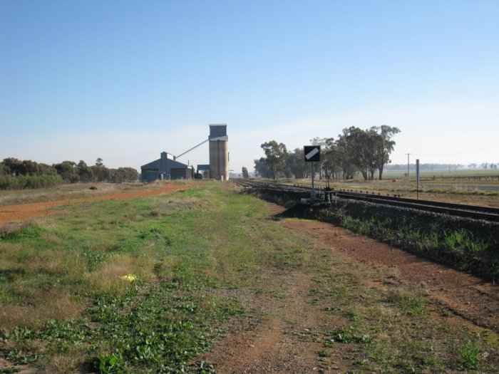 The approach to the silos.