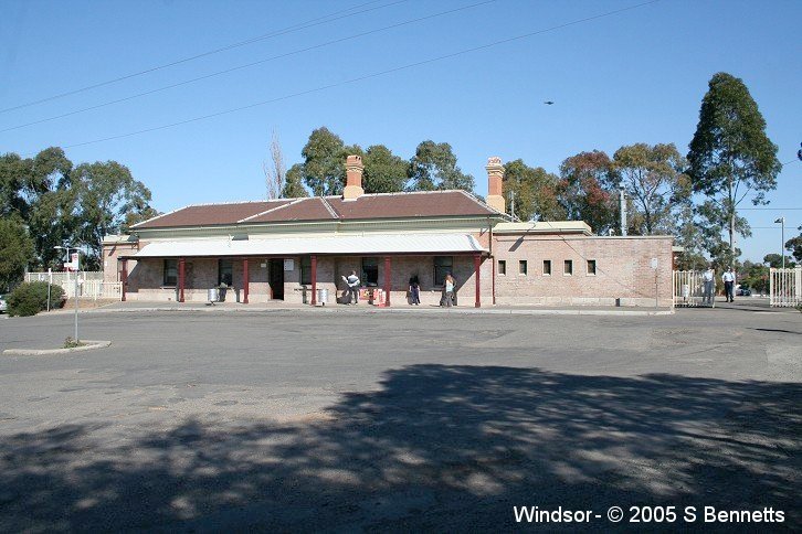 The road-side view of the station building.