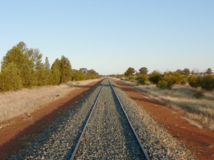 The view looking west through the one-time location.