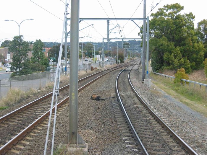 The view looking south from the station.