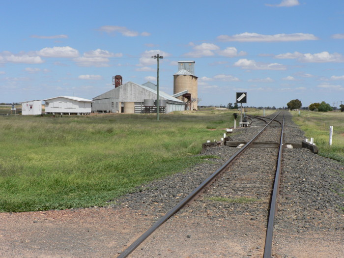 The view looking south. The station was on the right in the middle distance.